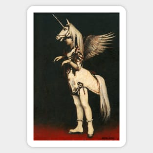 Victorian Gothic Unicorn Lady Sticker